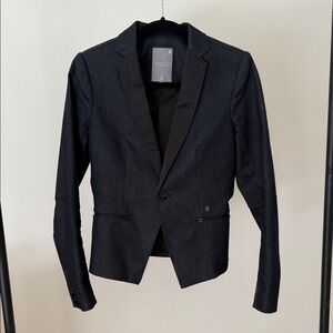 Blazer-style jacket in cotton and elastane fabric in dark denim G Star - slim fi